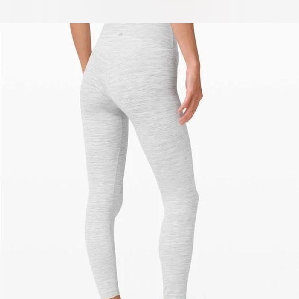 Lululemon Align Pant 25" Mini Heathered Herringbone Heathered Black White - Picture 2 of 7